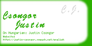 csongor justin business card